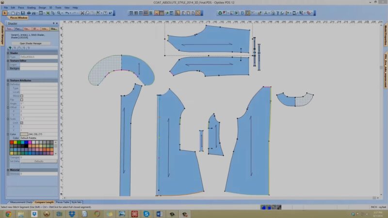 Pattern cutting software with 3D garment design capabilities