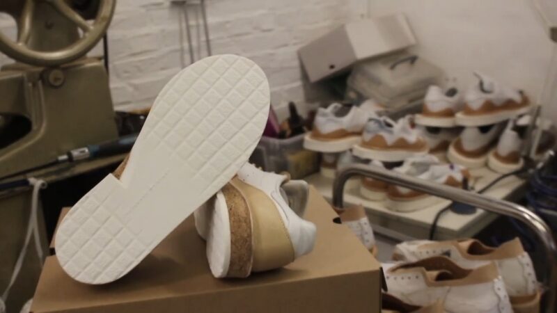 Peterson Stoop sneaker production